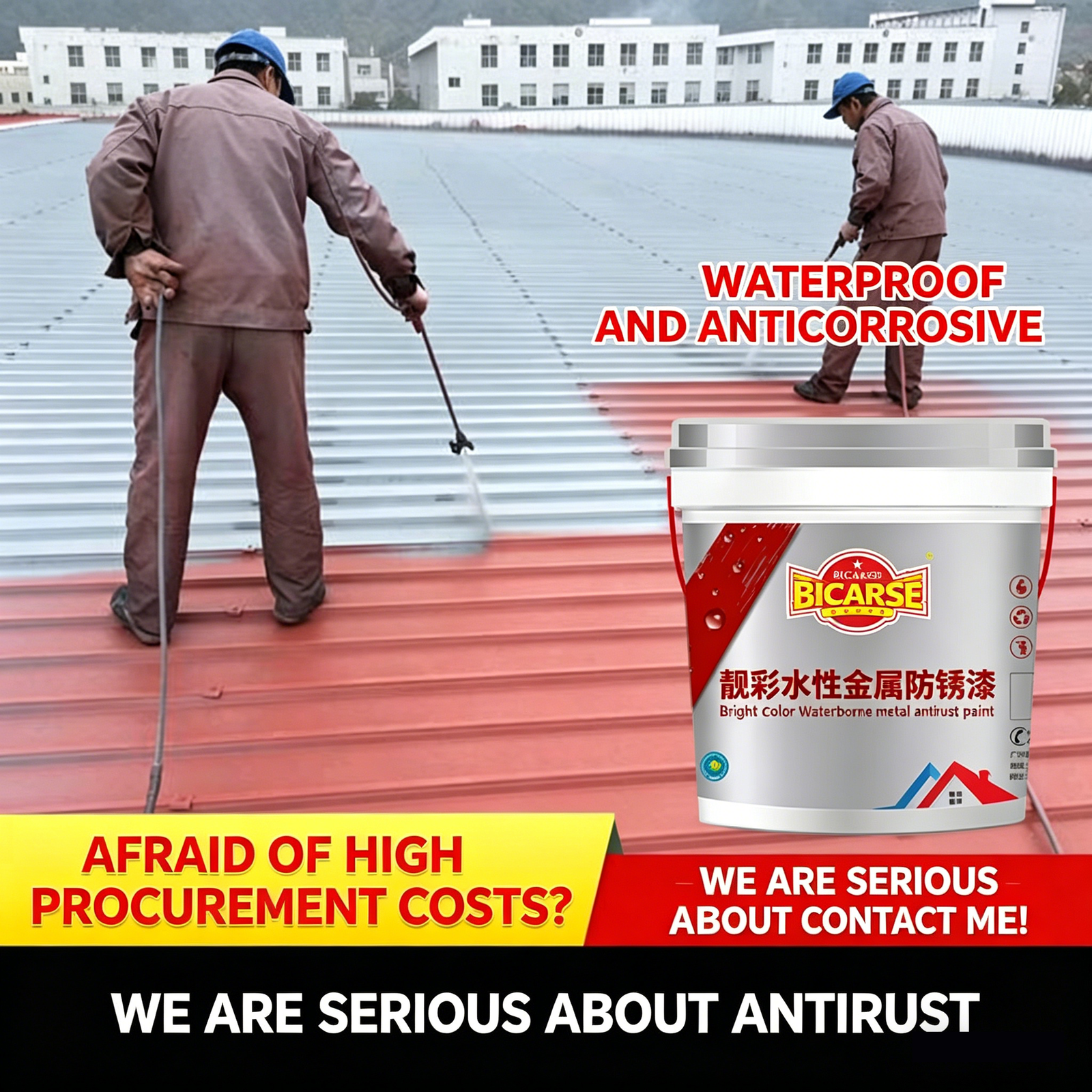 Vibrant Water-Based Anti-Rust Metal Paint