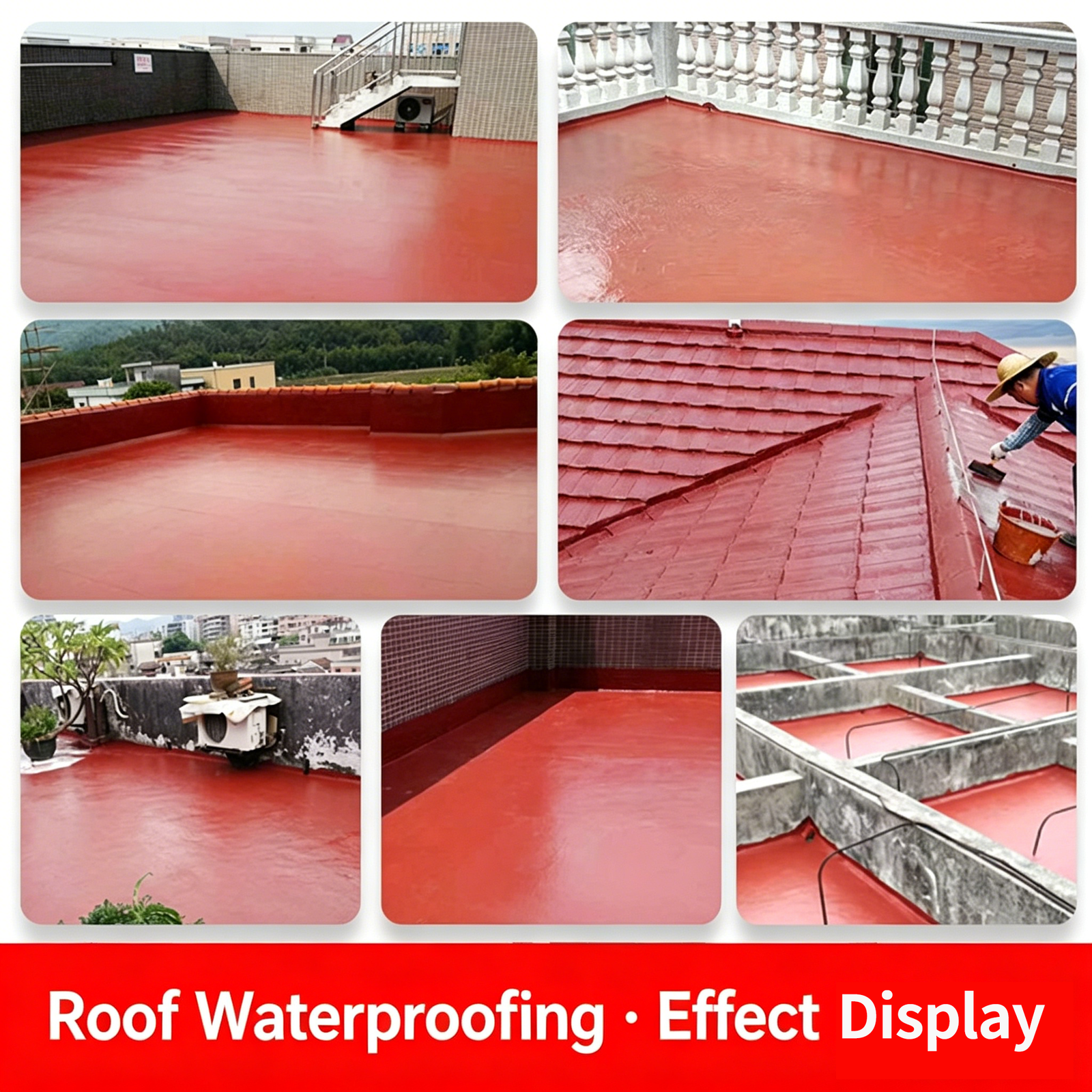 Red Rubber Roofing Waterproof Coating - 图片 3