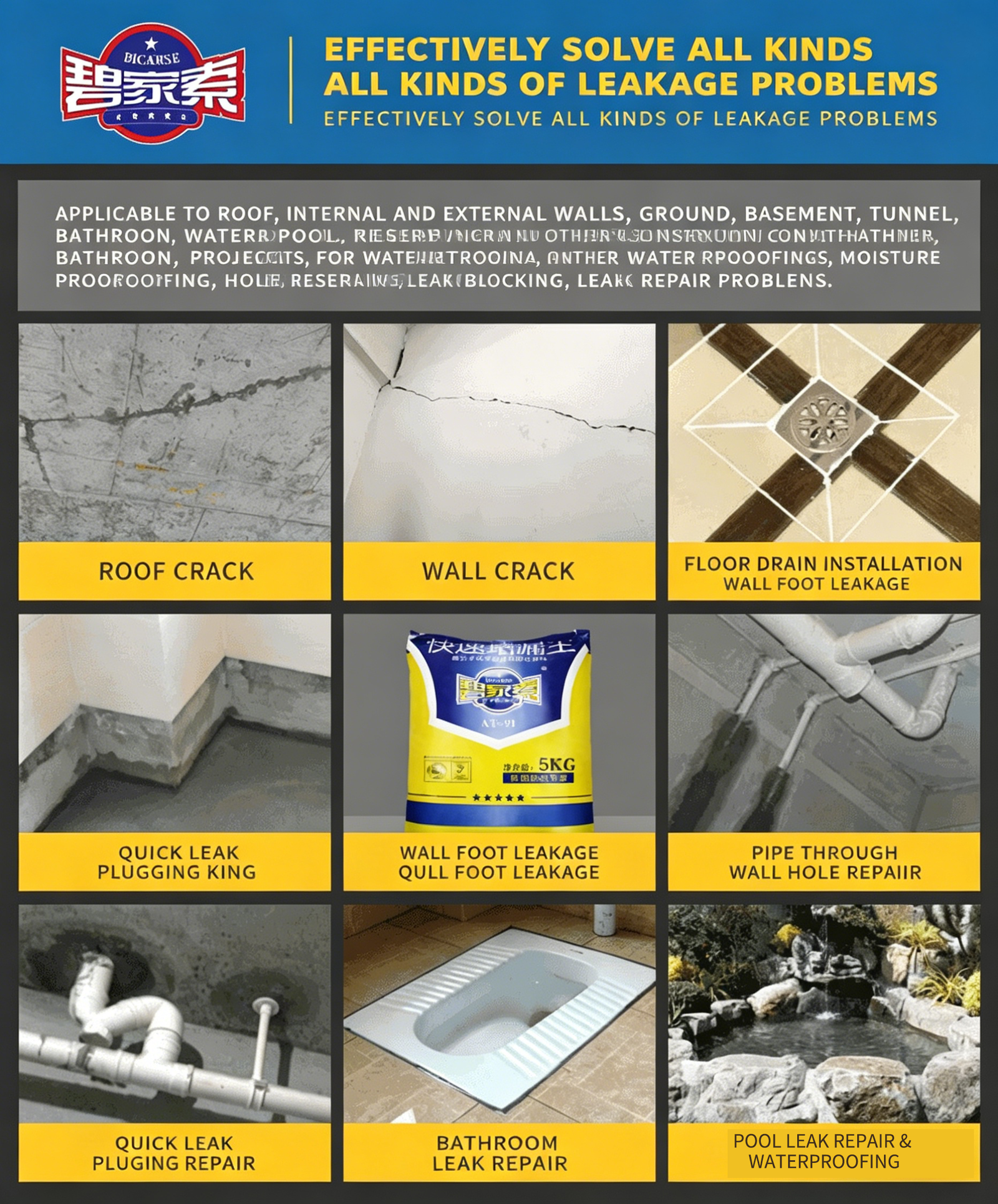 Rapid Leak-Stopping Agent Construction Material - 图片 3